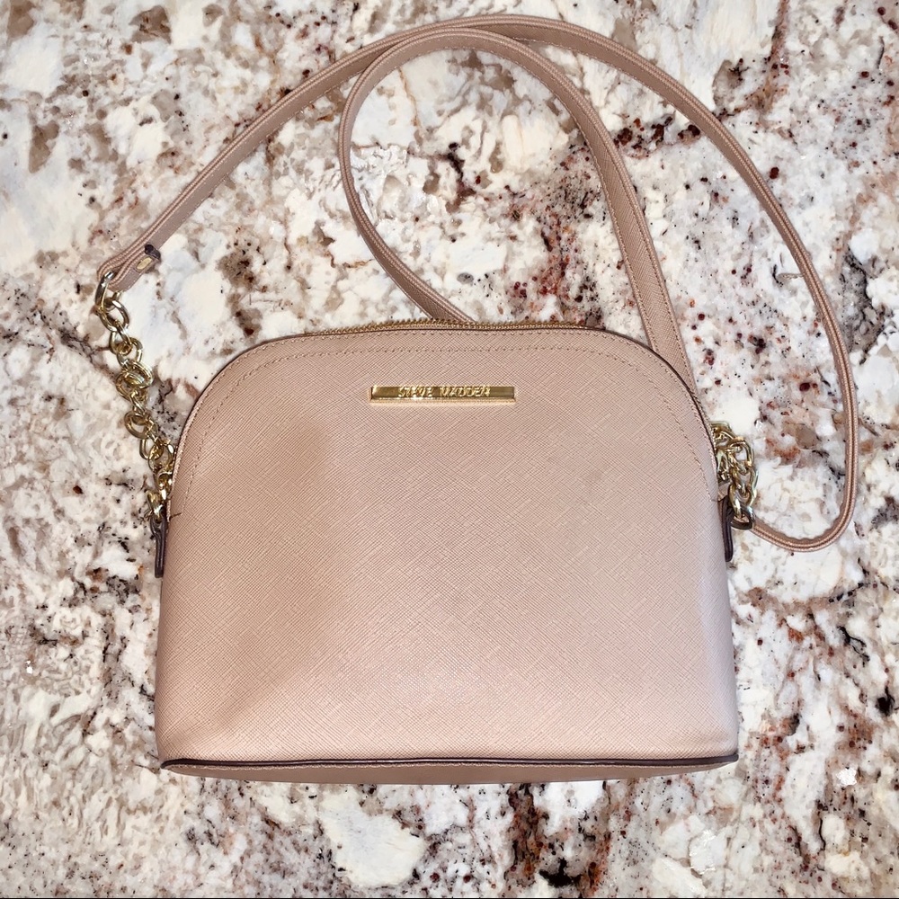 Like-New Steve Madden nude crossbody purse
